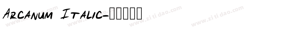 Arcanum Italic字体转换